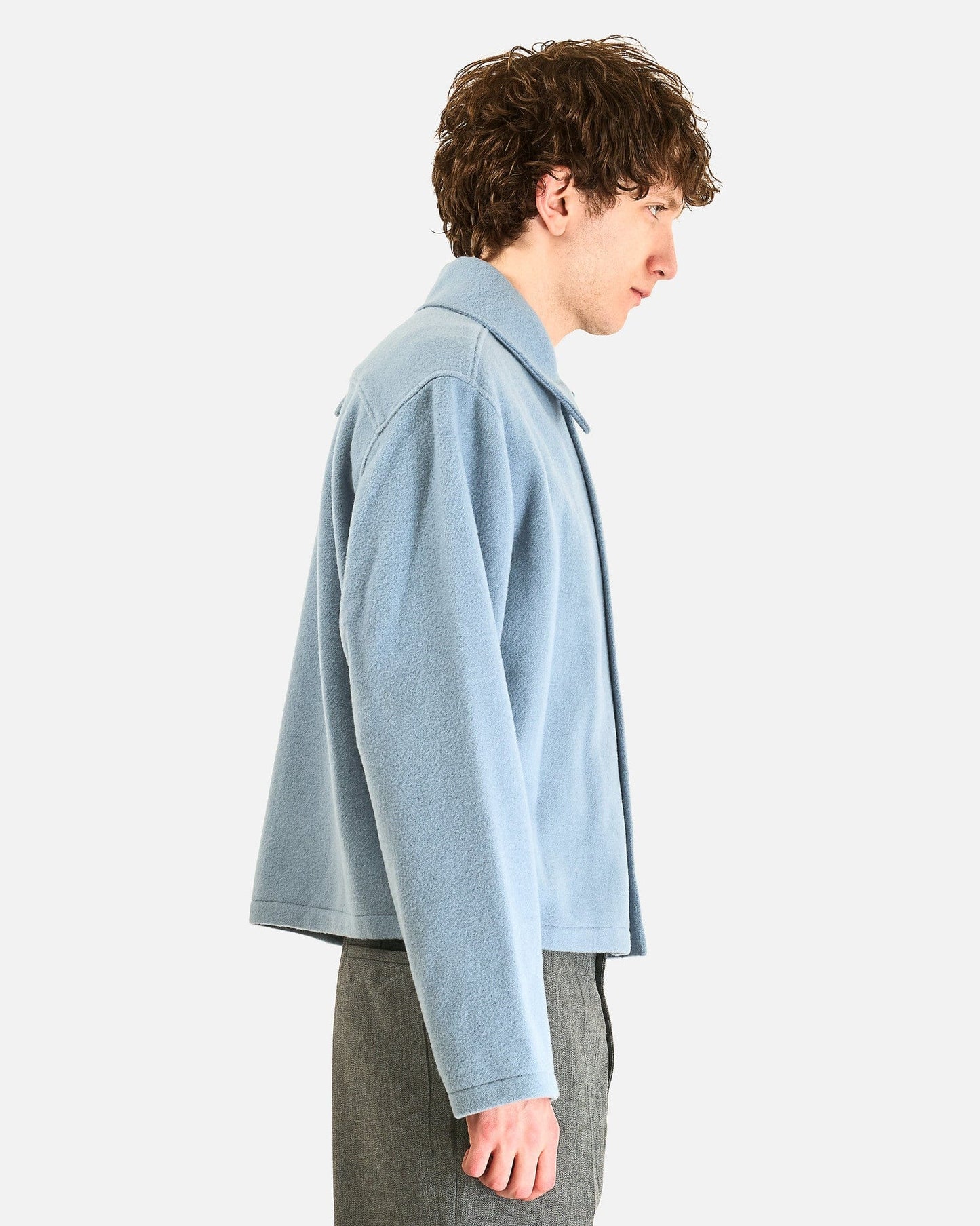 Rier Men's Shirts Fleece Shirt in Avio