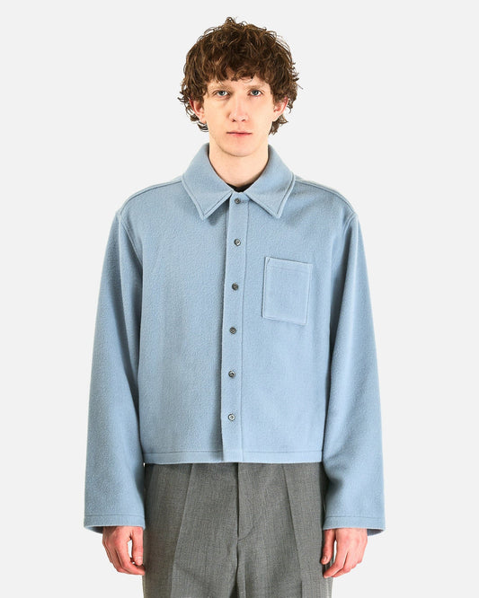 Rier Men's Shirts Fleece Shirt in Avio