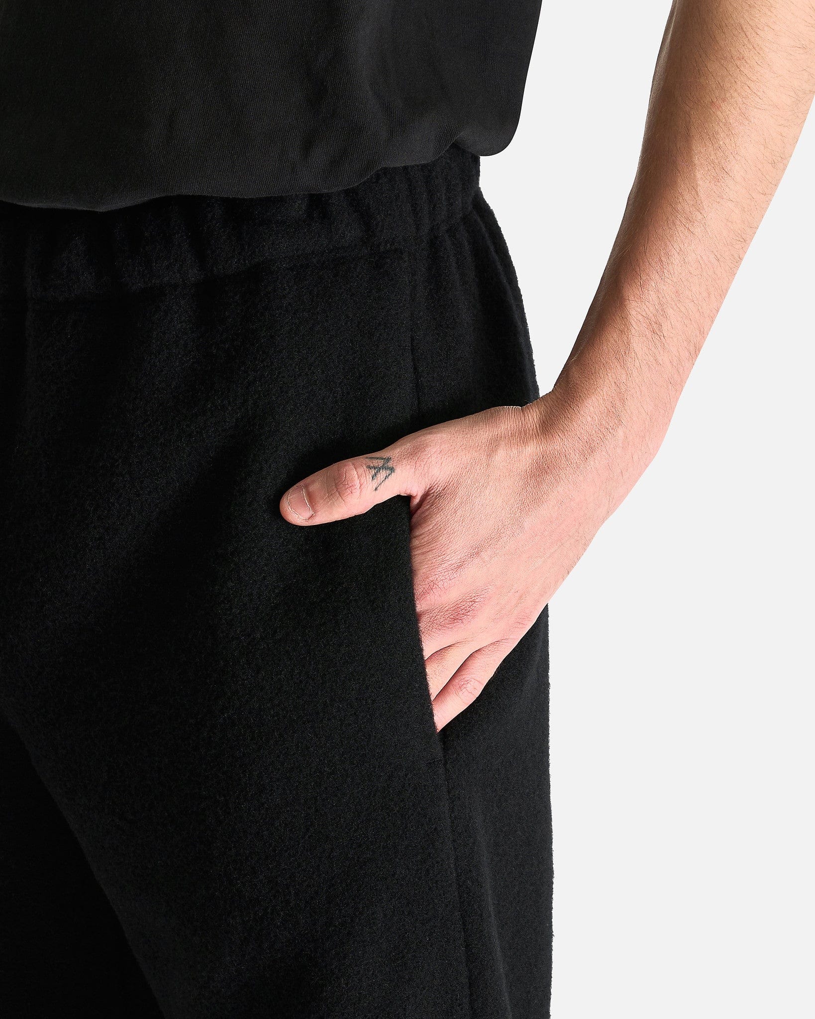 Rier Men's Pants Fleece Trousers in Black