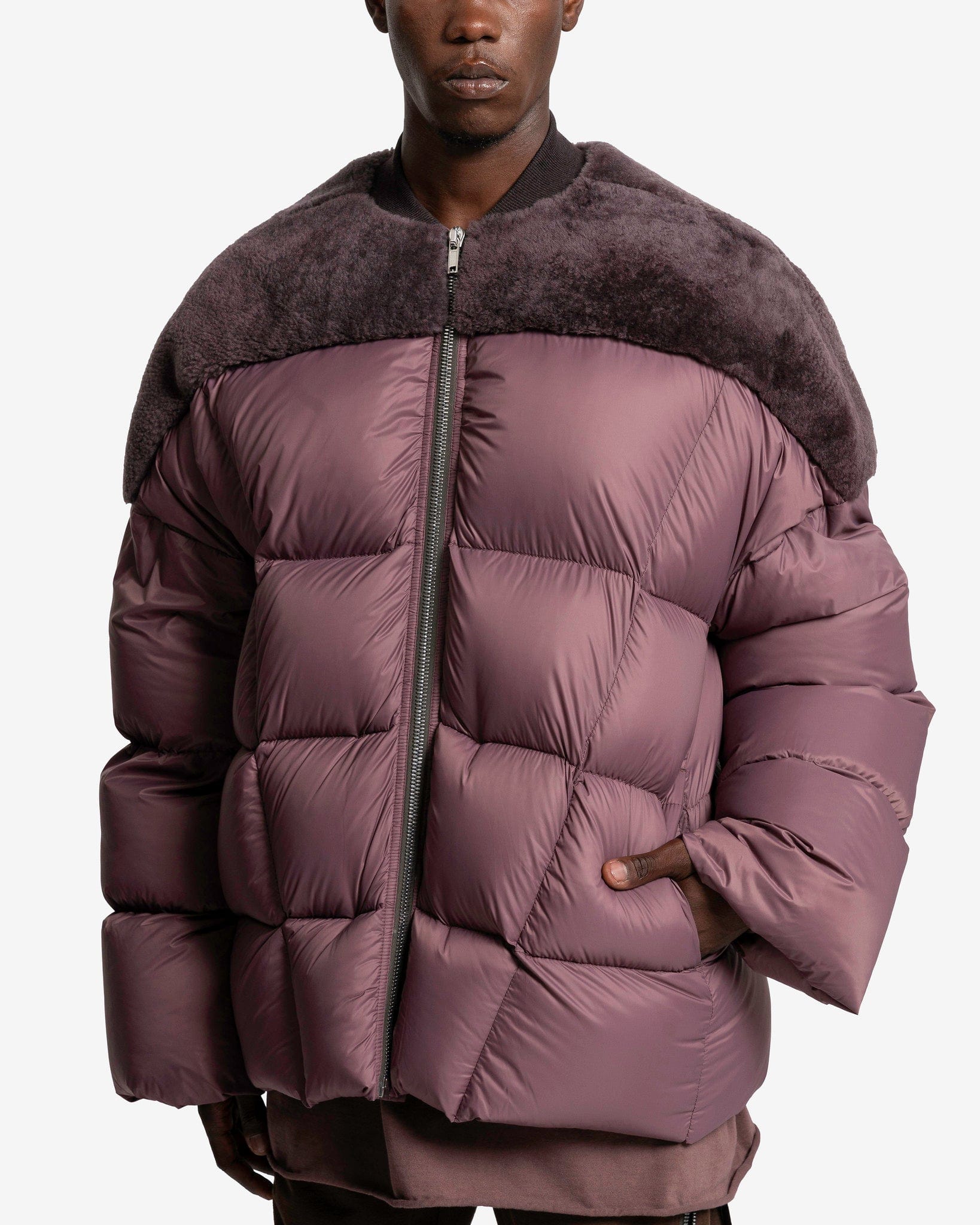 Rick Owens Men's Jackets Flight Jacket in Amethyst