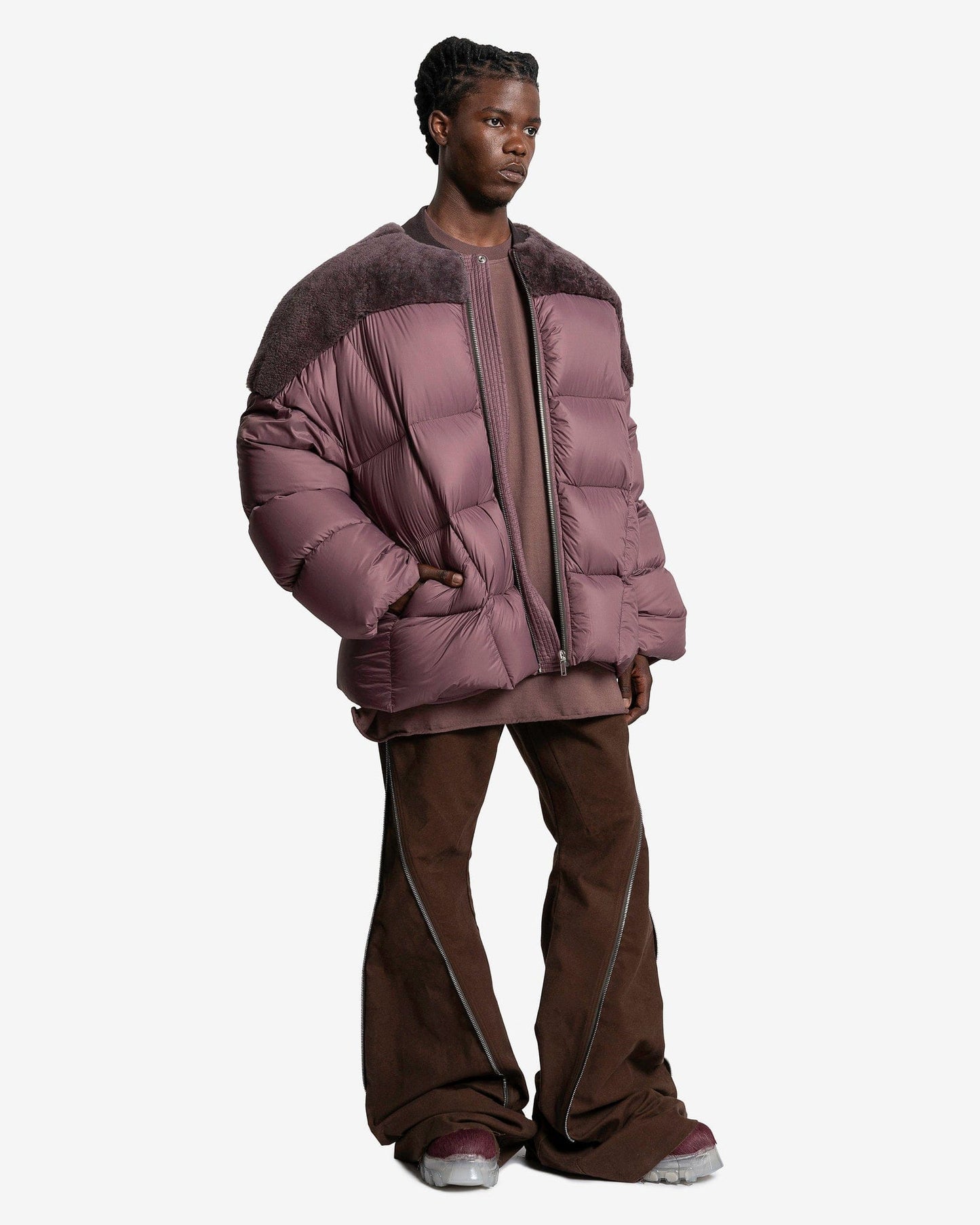 Rick Owens Men's Jackets Flight Jacket in Amethyst
