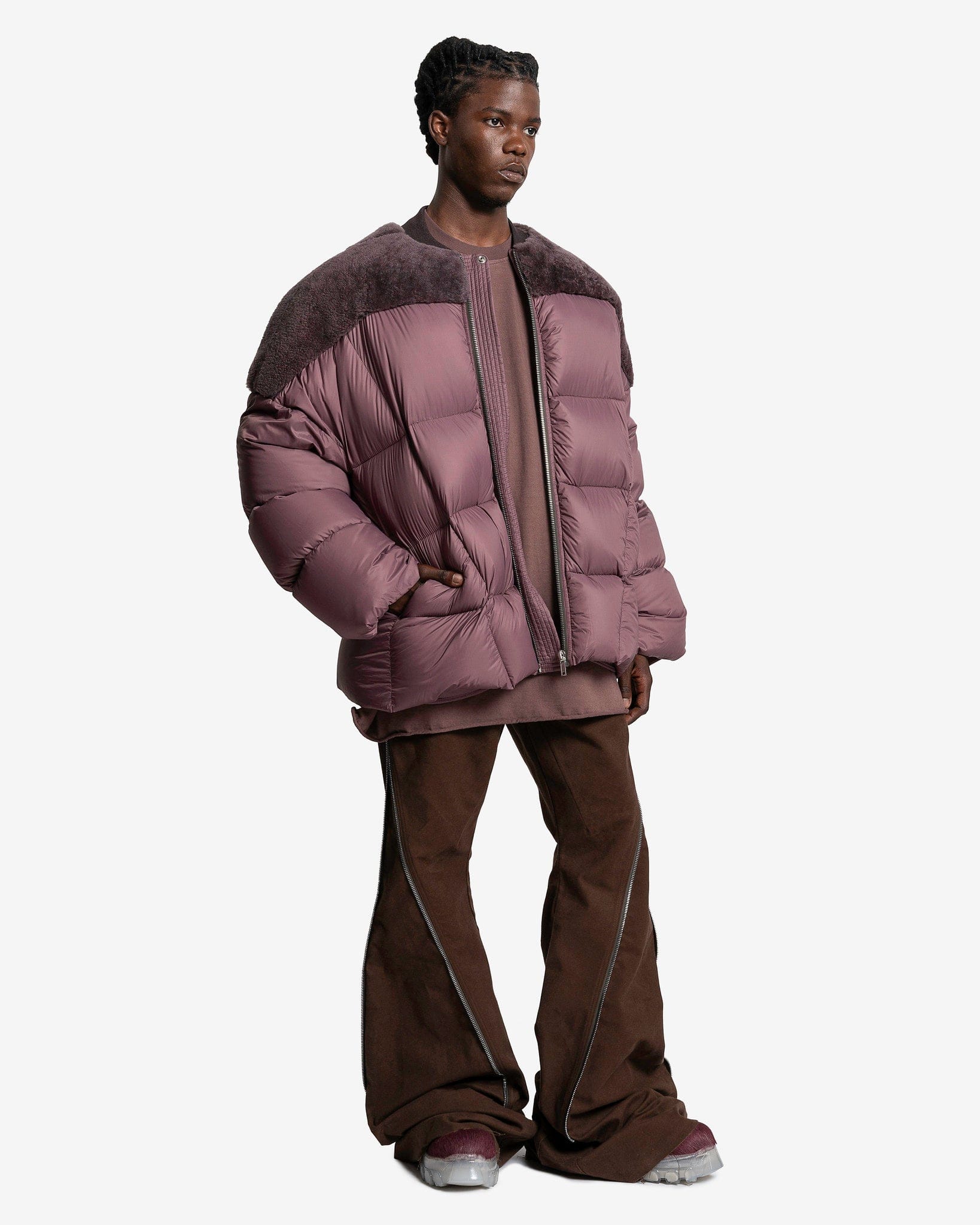 Rick Owens Men's Jackets Flight Jacket in Amethyst