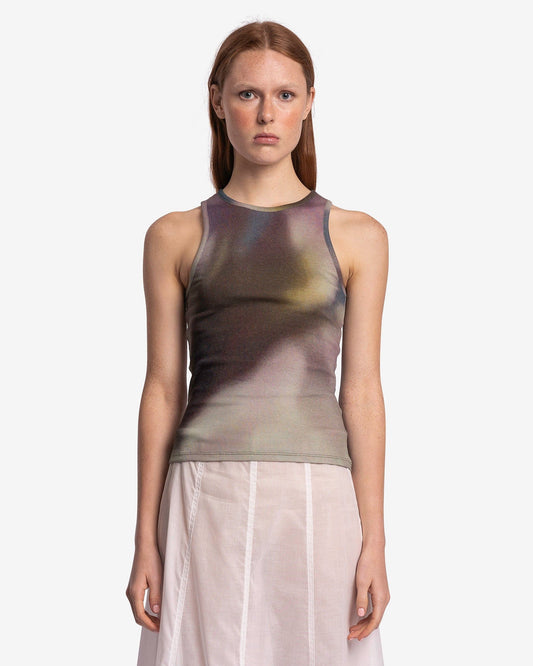 Paloma Wool Women Tops Floe Blurred Flower Print Top in Blue