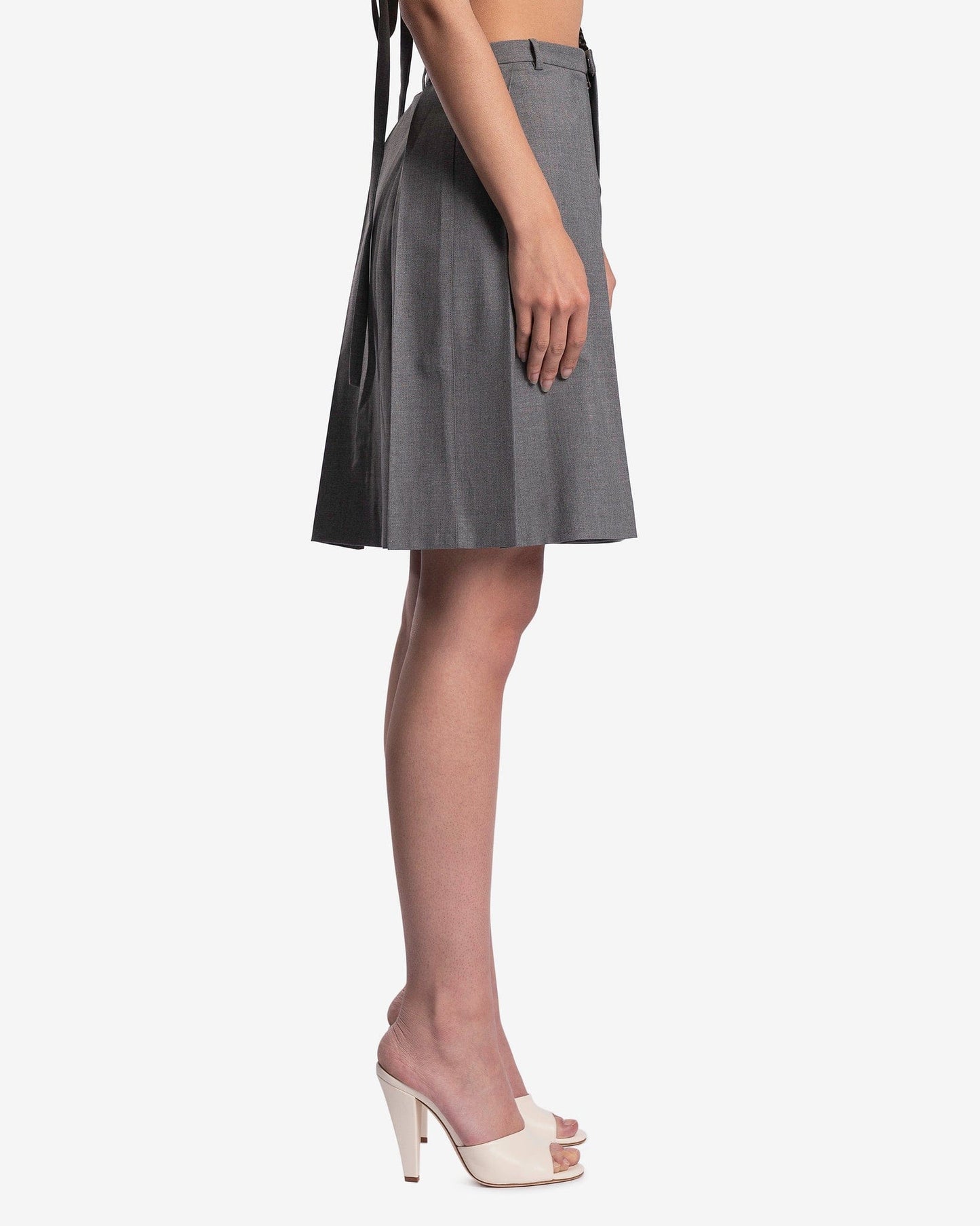 Sandy Liang Women Skirts Flora Skirt in Ash Grey