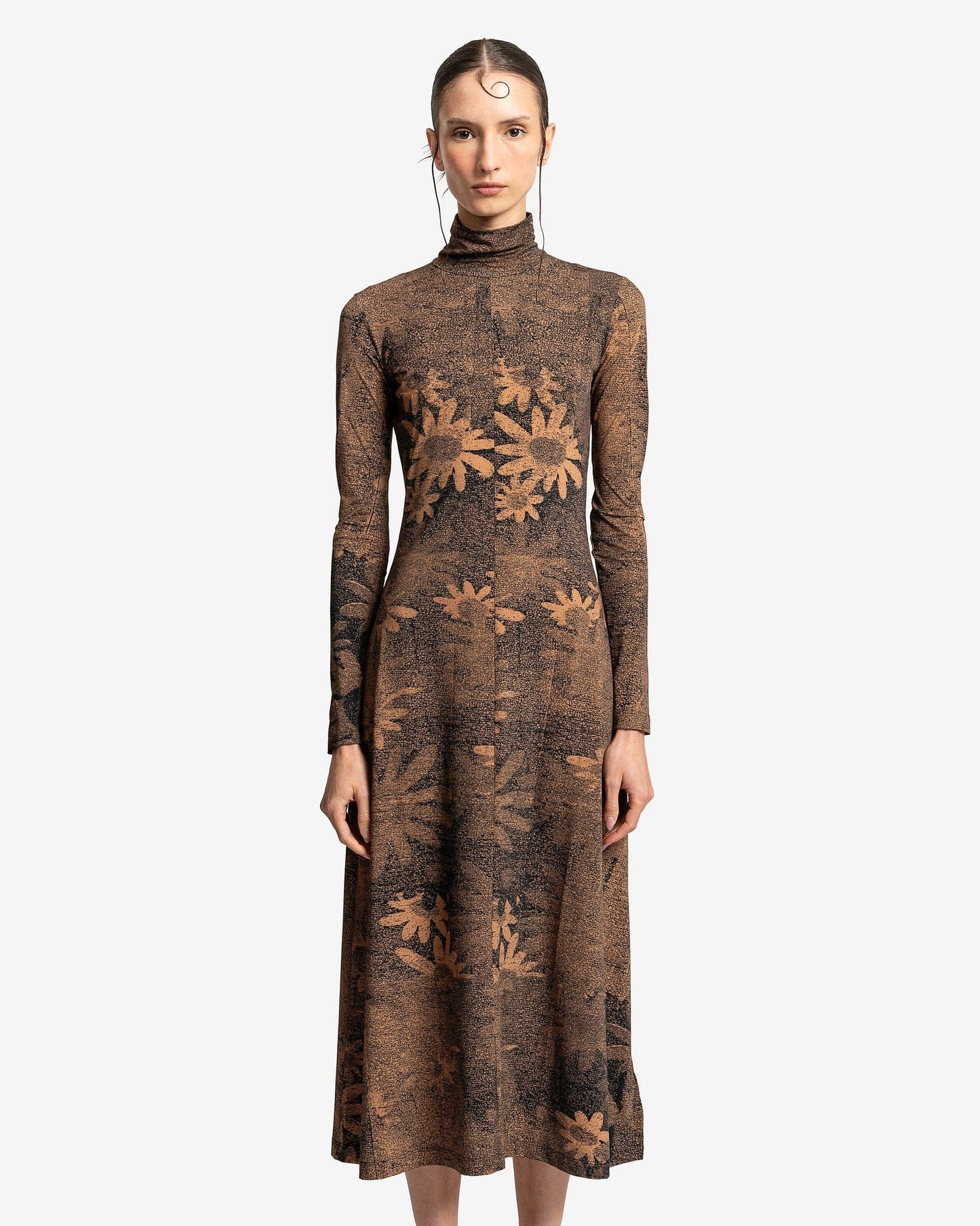 Floral Print Dress in Tan/Black SVRN Floral Print Dress in Tan/Black SVRN