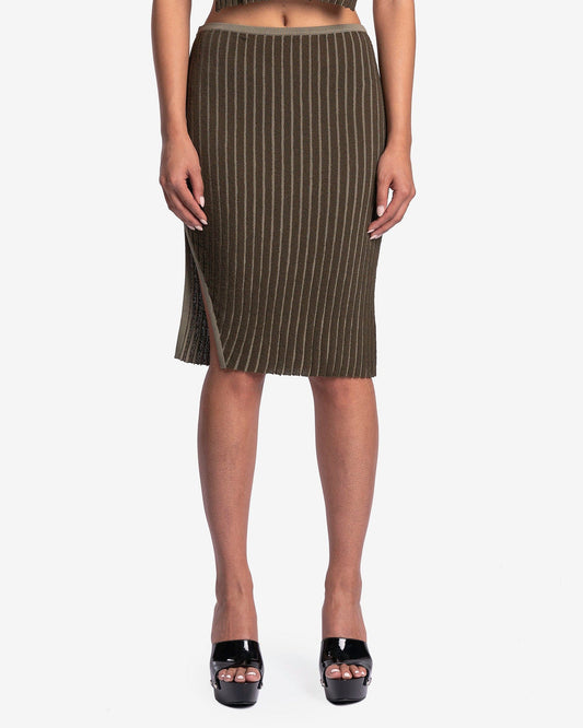 Eckhaus Latta Women Skirts Fluted Skirt in Lichen