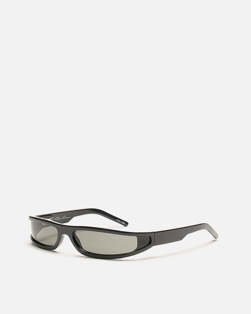 Rick Owens Eyewear OS Fog Sunglasses in Black/Black