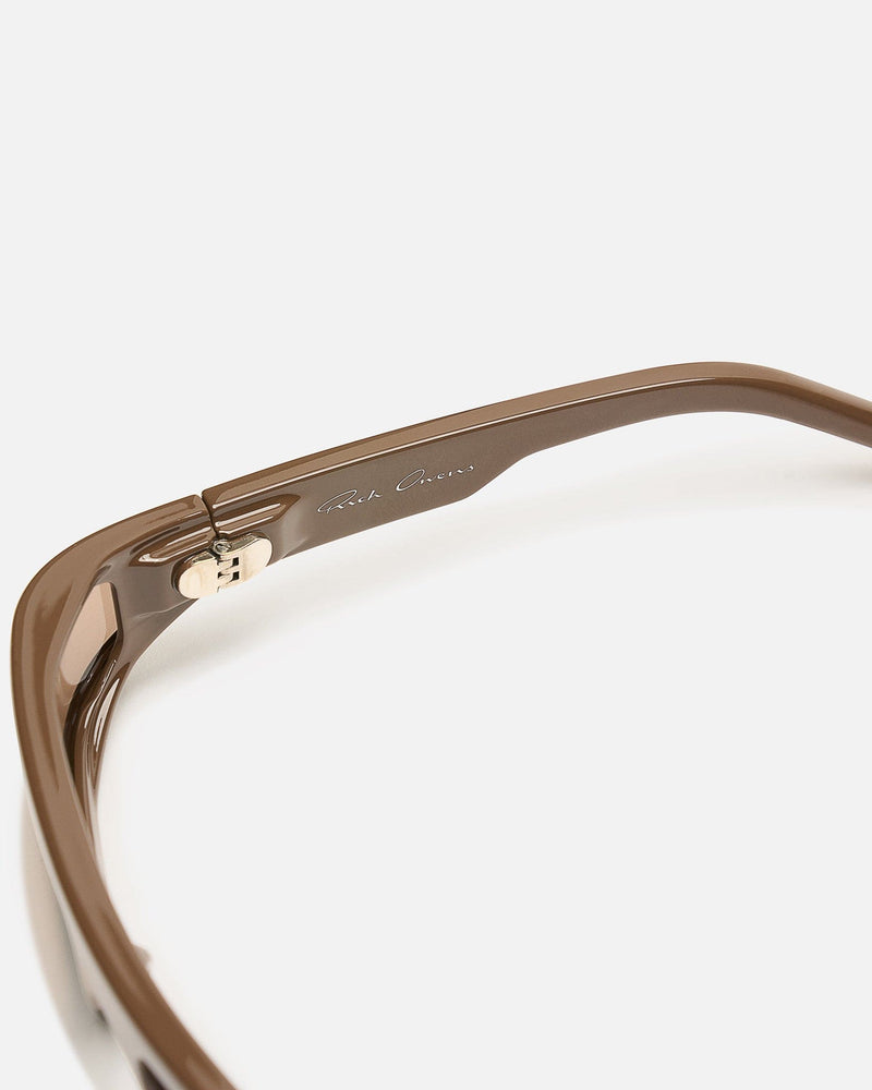 Rick Owens Eyewear OS Fog Sunglasses in Brown/Brown