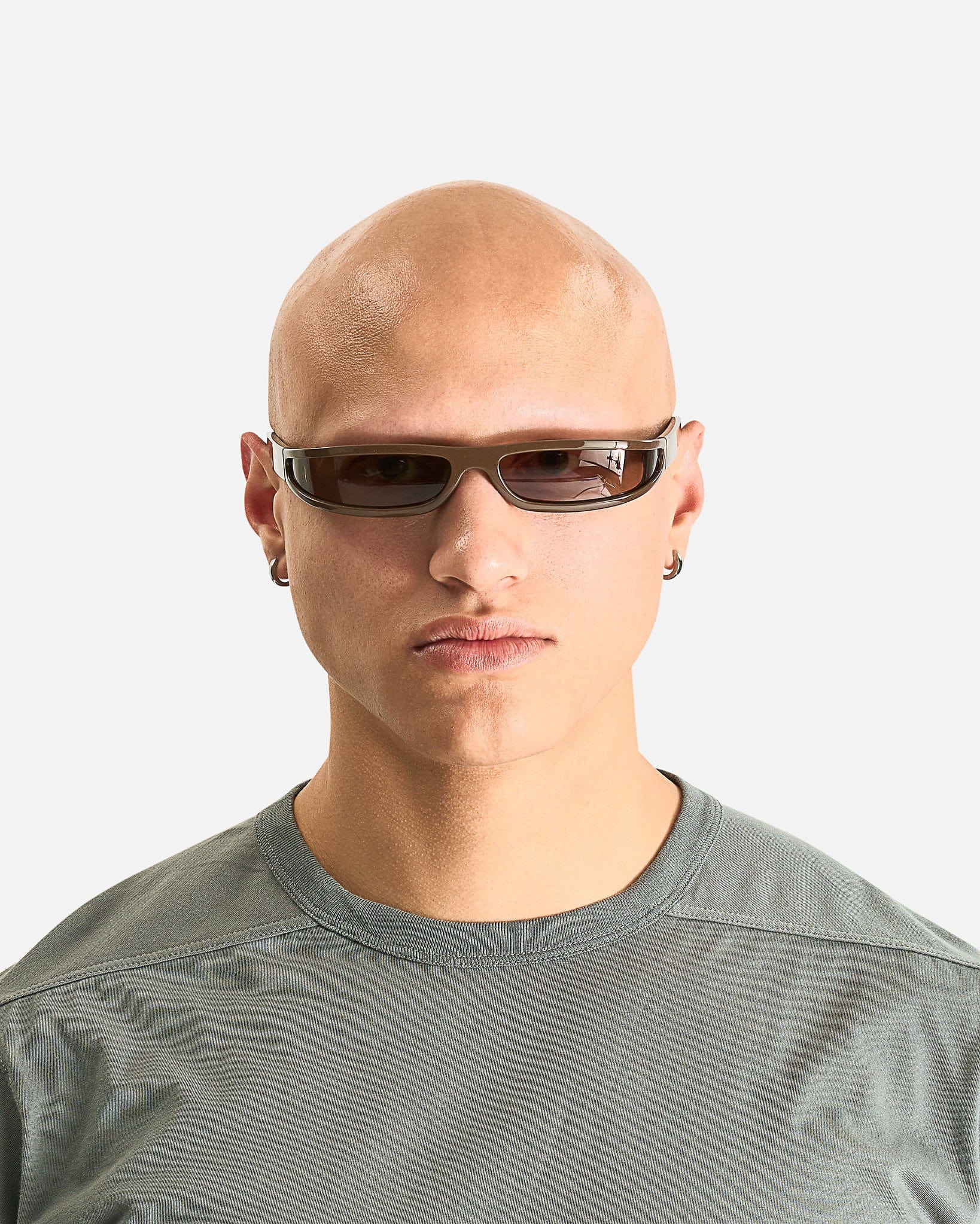 Rick Owens Eyewear OS Fog Sunglasses in Brown/Brown