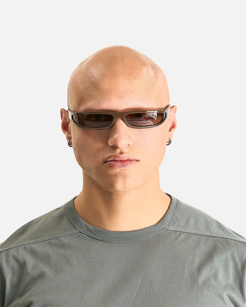 Rick Owens Eyewear OS Fog Sunglasses in Brown/Brown