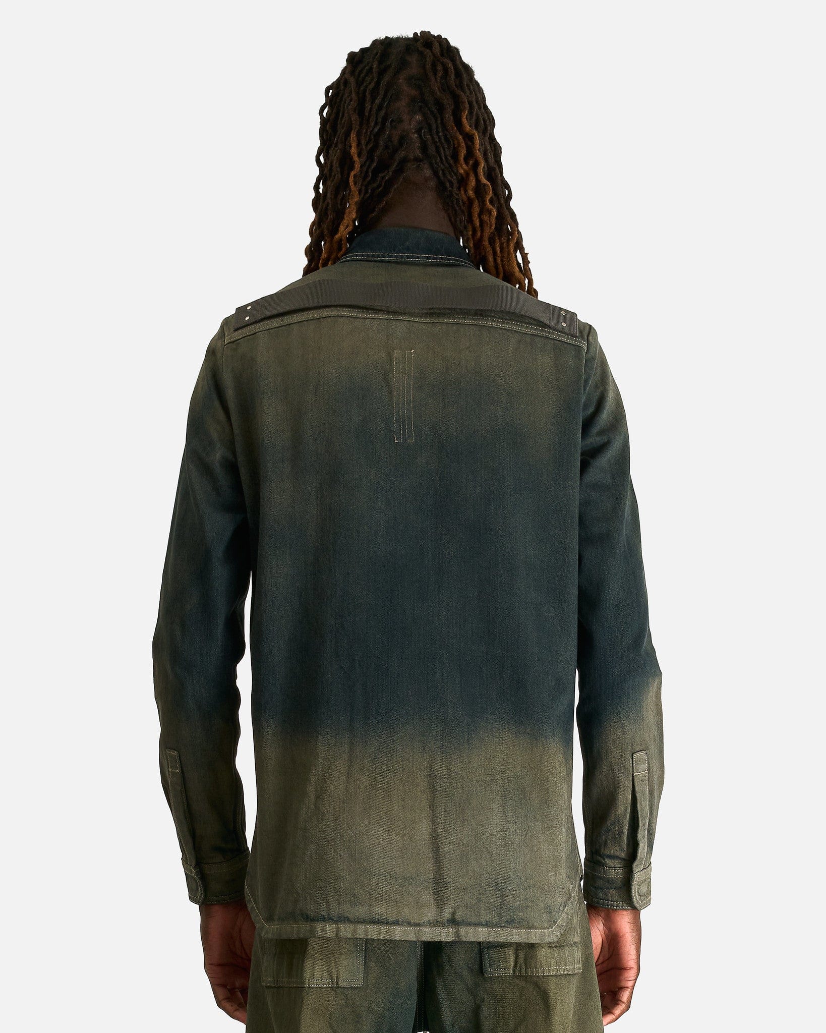 Rick Owens Men's Shirts Fogpocket Outershirt in Darkdust Degrade
