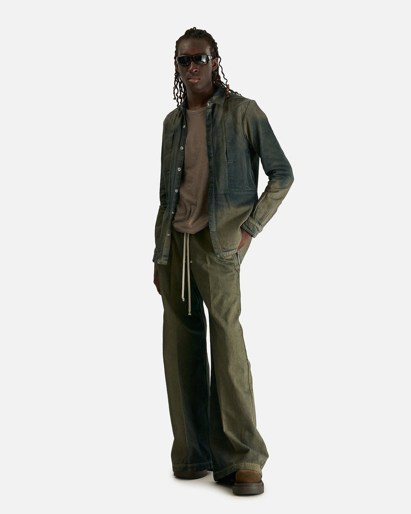 Rick Owens Men's Shirts Fogpocket Outershirt in Darkdust Degrade