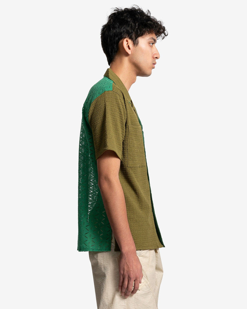 Andersson Bell Men's Shirts Forest Half Knit Shirt in Green