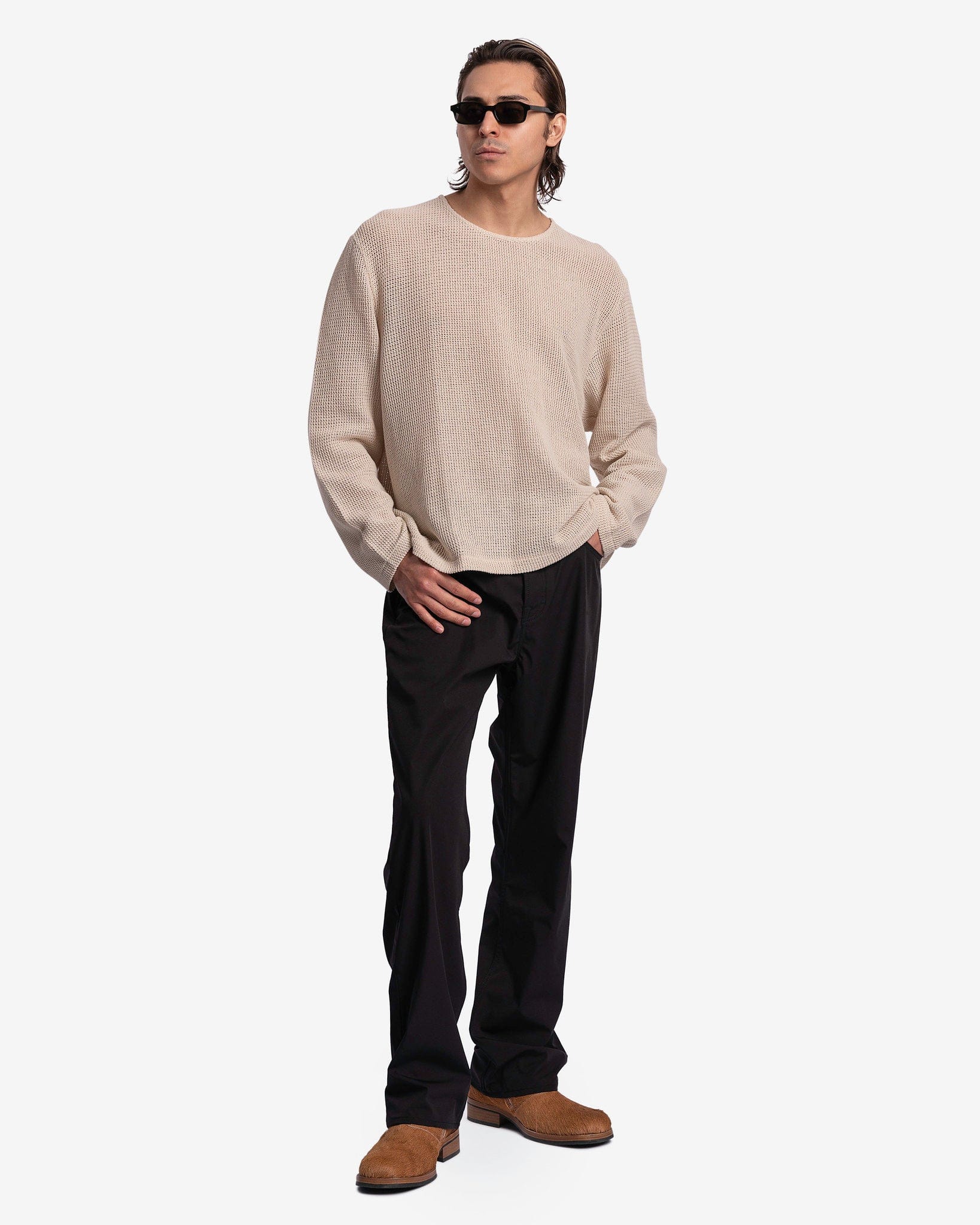 Our Legacy Men's Pants Formal Cut in Black Muted Scuba
