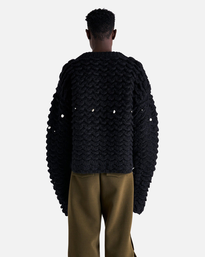 NAMACHEKO Men's Sweater S Fraville V-Neck in Navy