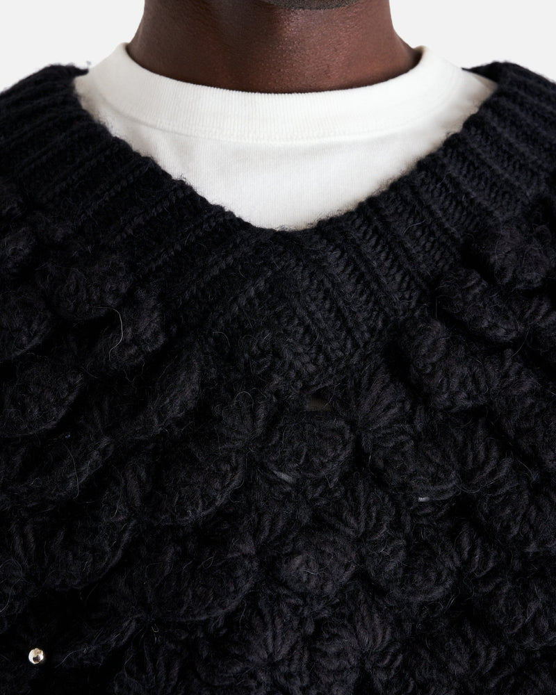 NAMACHEKO Men's Sweater S Fraville V-Neck in Navy