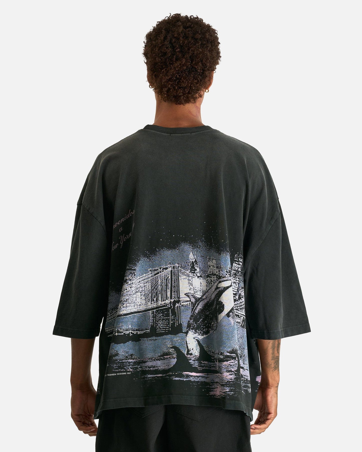 Willy Chavarria Men's T-Shirts Free Willy Buffalo Tee in Black