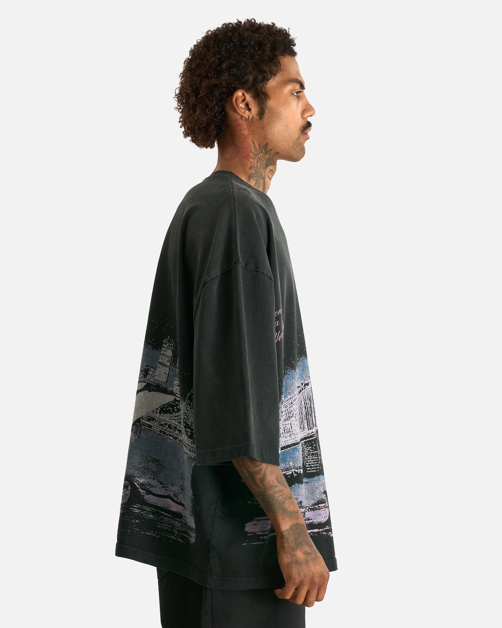 Willy Chavarria Men's T-Shirts Free Willy Buffalo Tee in Black