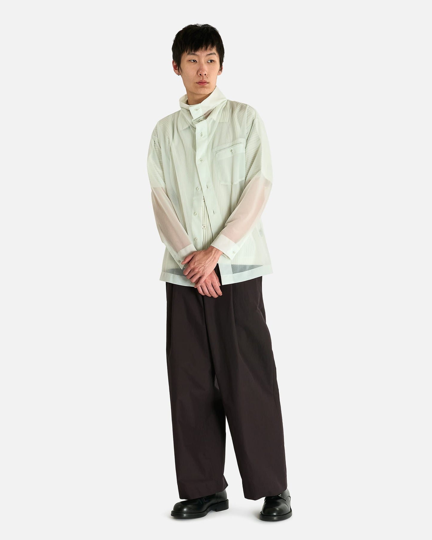 Homme Plissé Issey Miyake Men's Pants Freshen Pants in Brown