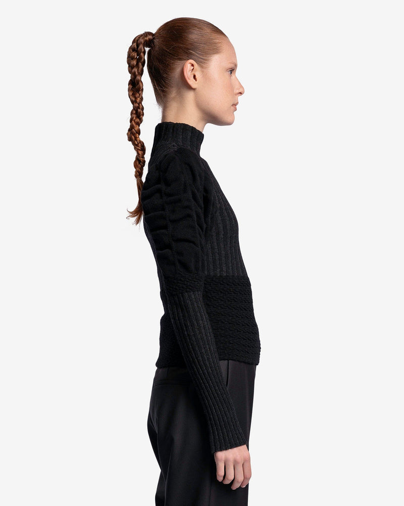 Paula Canovas Del Vas Women Tops Frosting Knit Top in Black/Charcoal