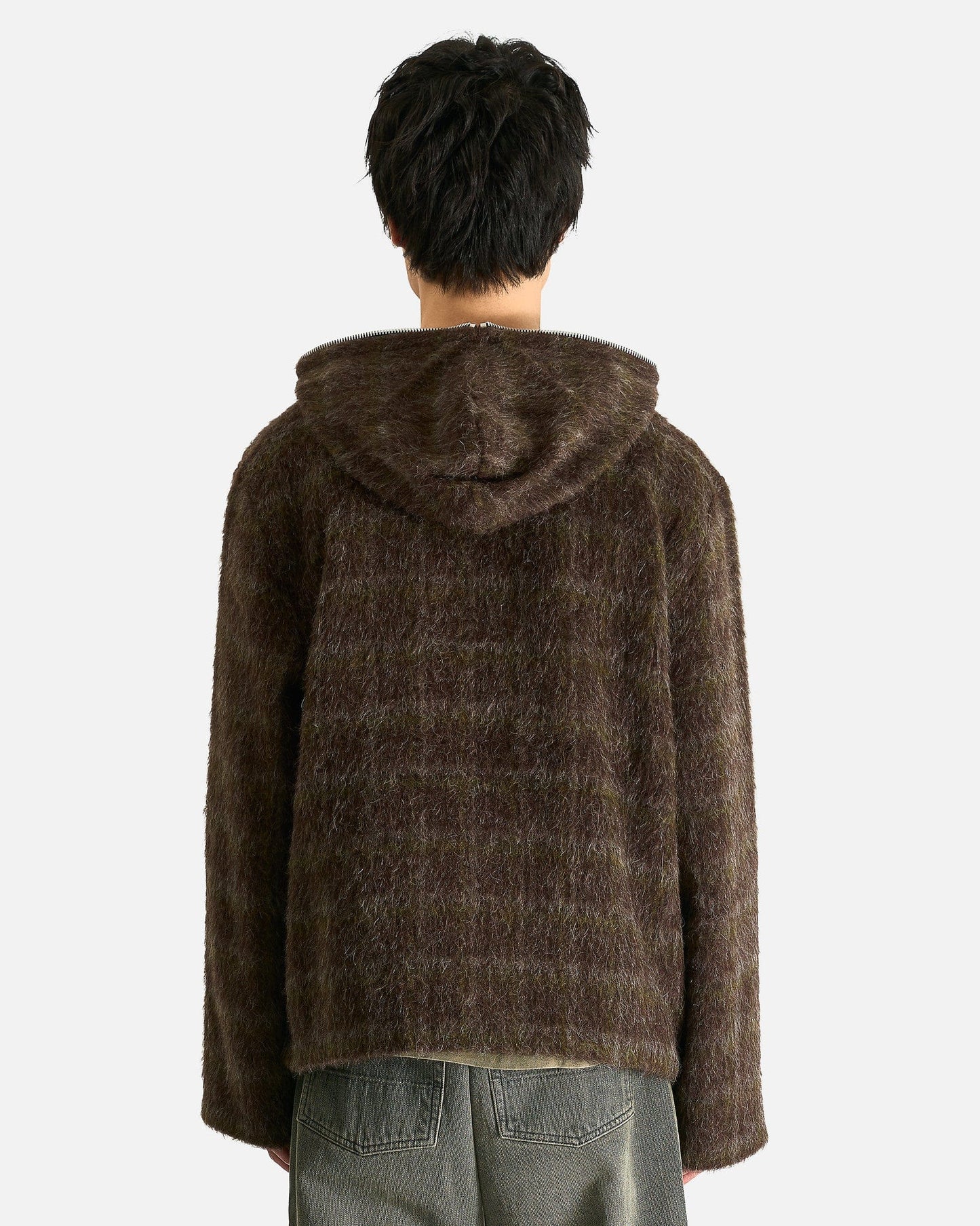 Our Legacy Men's Jackets Full Zip Hood in Dorf Check Hairy Wool