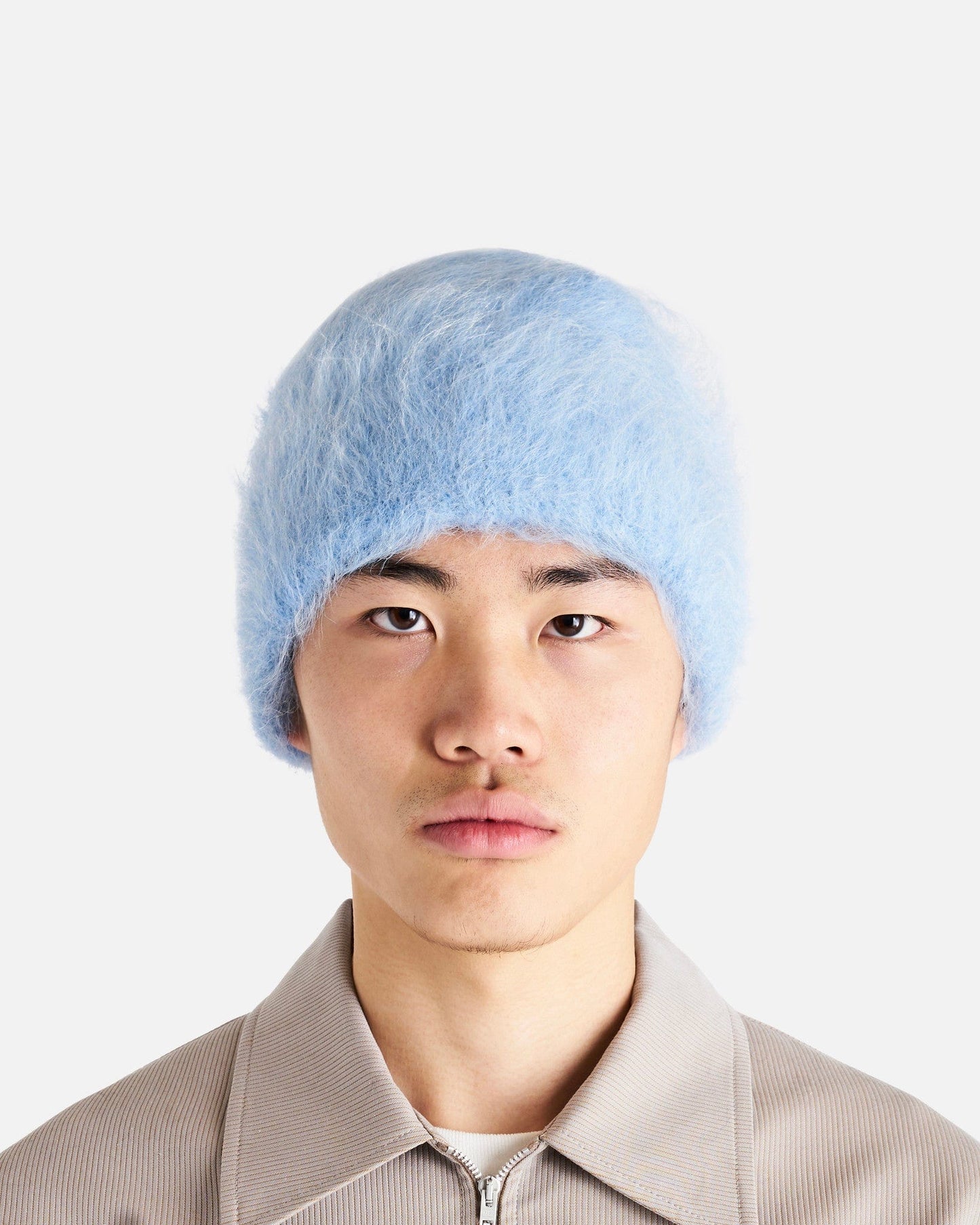 Séfr Men's Hats O/S Fuzzy Beanie in Cold Blue Alpaca