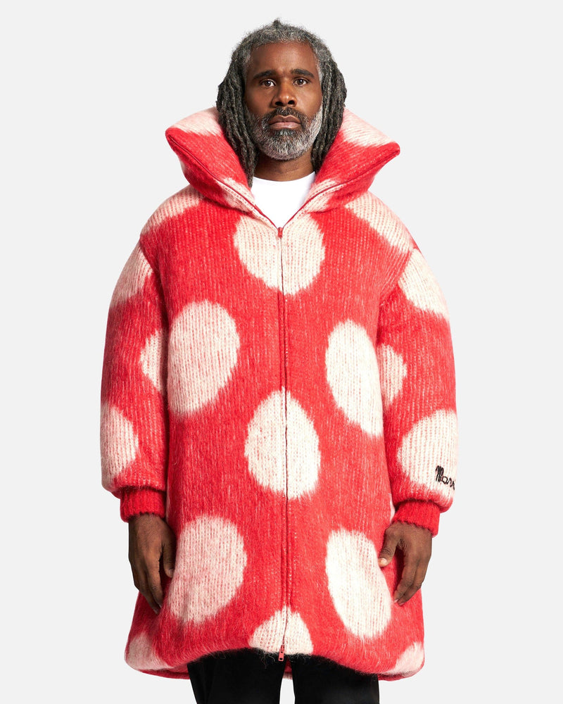 Marni Men's Jackets Fuzzy Wuzzy Brushed Dot Padded Jacket in Tulip