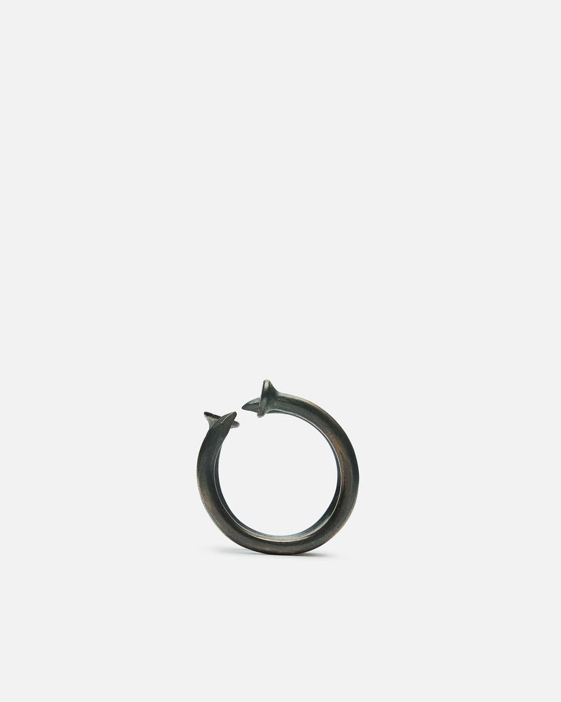 Guidi Jewelry G-AN11 Double Nails Ring in Brushed Silver