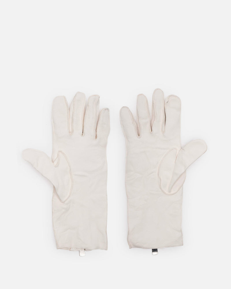 Guidi Men's Gloves O/S G01 Interbreed Leather Gloves in White