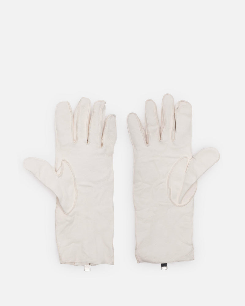 G01 Interbreed Leather Gloves in White SVRN G01 Interbreed Leather Gloves in White SVRN