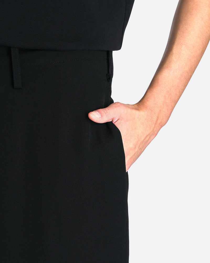 Yohji Yamamoto Pour Homme Men's Pants Gabardine Y-Side Seam Tuck Pants S in Black