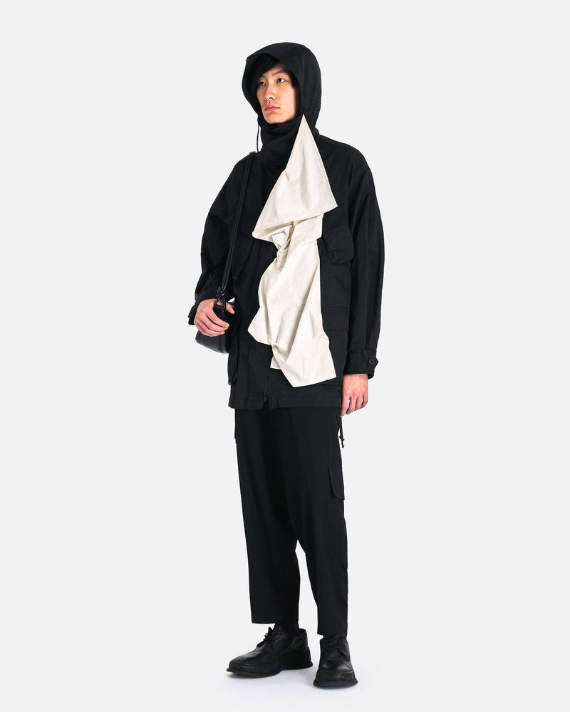 Yohji Yamamoto Pour Homme Men's Pants Gabardine Y-Side Seam Tuck Pants S in Black