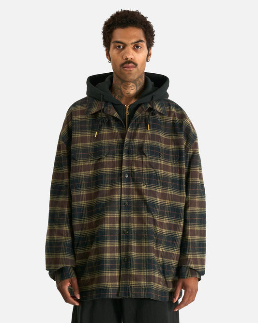 Willy Chavarria Men's Shirts Ganadero Overshirt in Olive