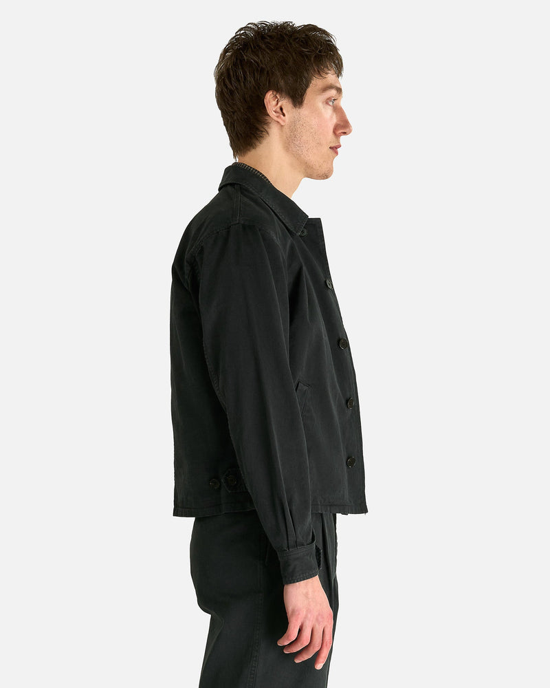 Auralee Men's Tops Garment-Dyed Chino Blouson in Black