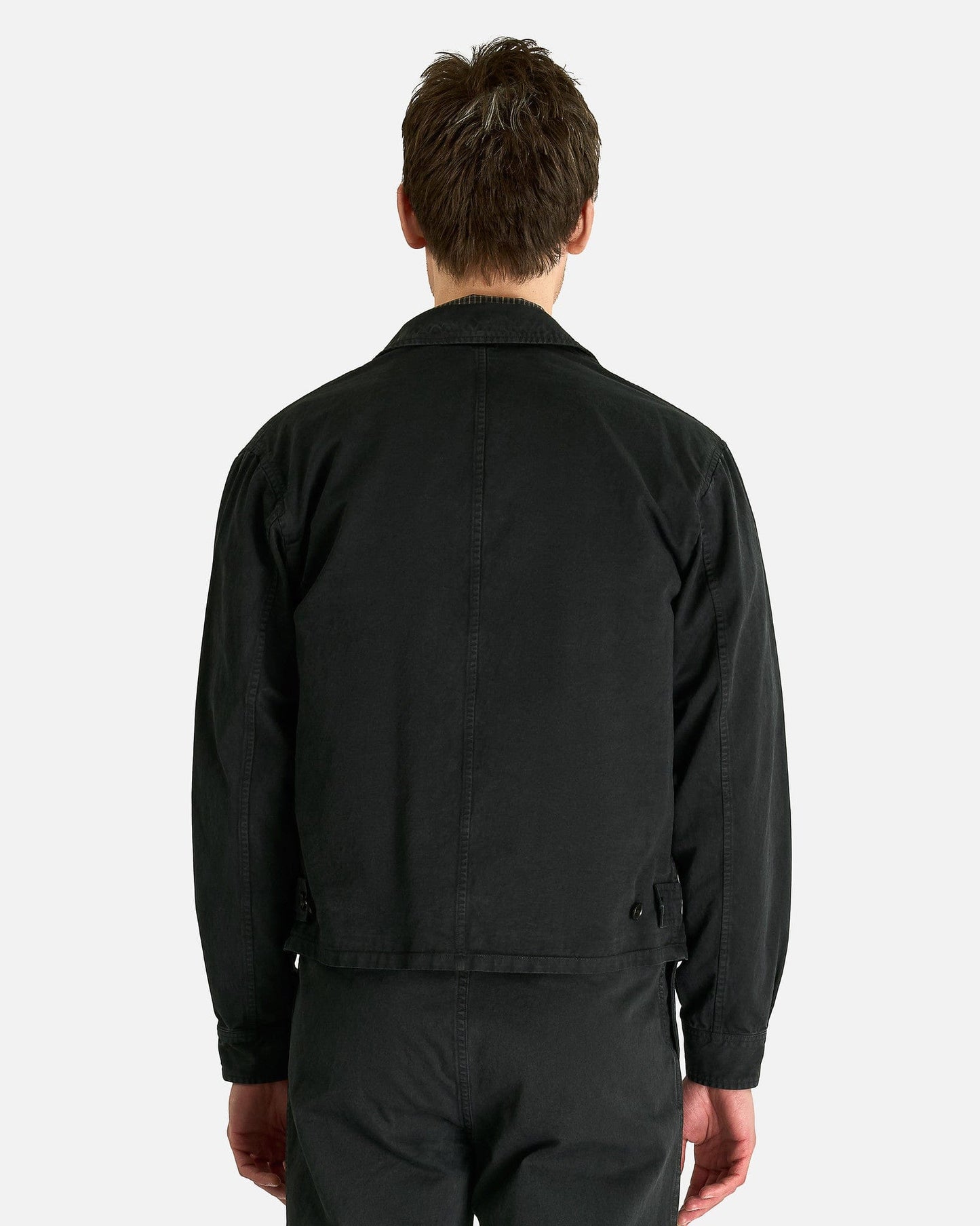 Auralee Men's Tops Garment-Dyed Chino Blouson in Black