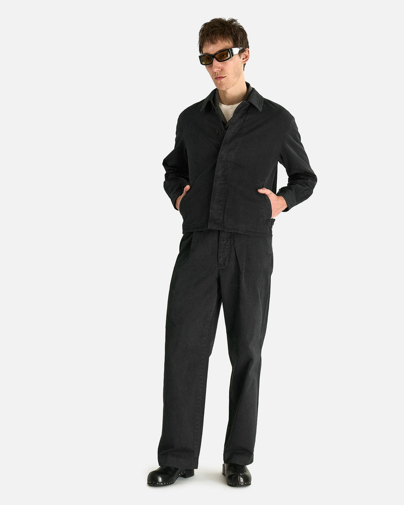 Auralee Men's Tops Garment-Dyed Chino Blouson in Black