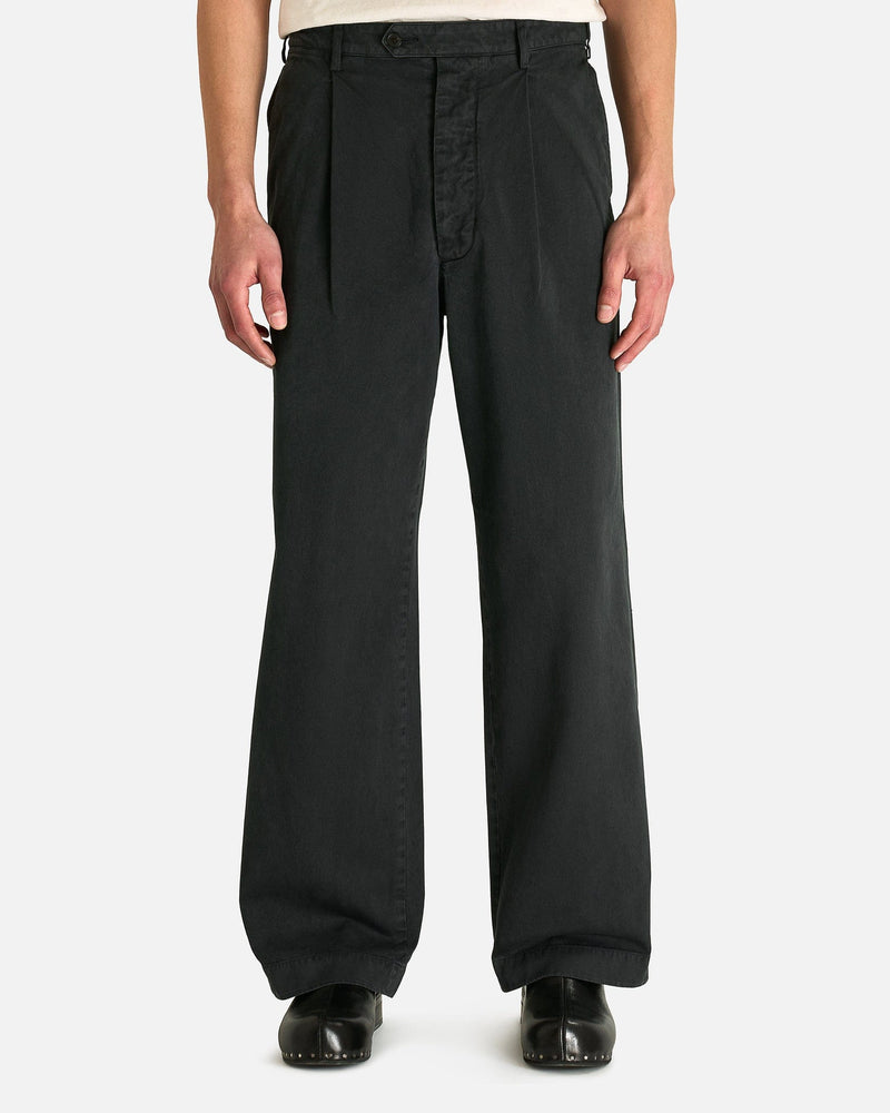 Garment-Dyed Finx One-Tuck Wide Pant in Black – SVRN