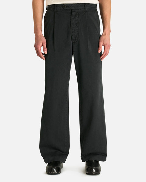 パンツ AURALEE FINX POLYESTER SLACKS 4 Garment-Dyed Finx One-Tuck Wide Pant in Black – SVRN