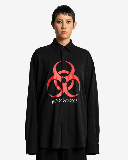 VETEMENTS Women Tops Genetically Modified Jersey Shirt in Washed Black