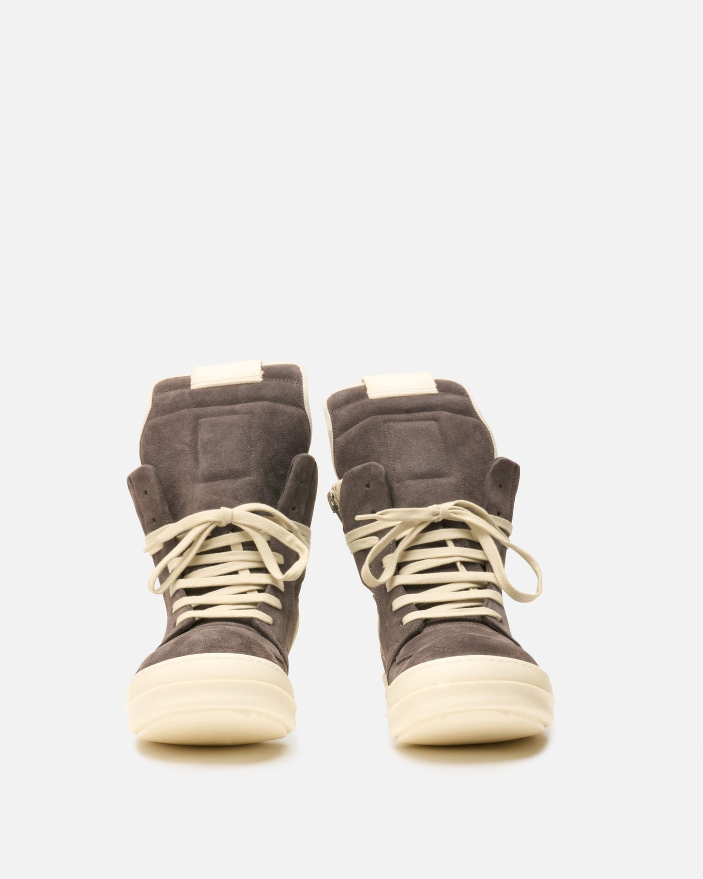Rick Owens Men's Sneakers Geobasket in Dark Dust/Milk