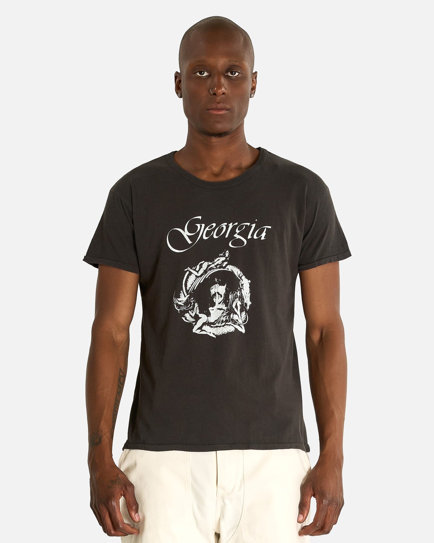 Enfants Riches Deprimes Men's T-shirts Georgia T-Shirt in Washed Black
