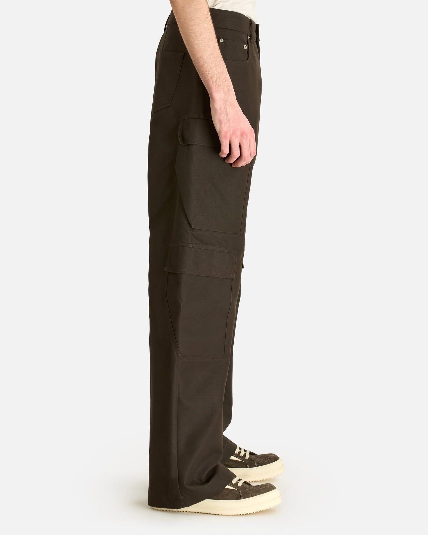 Rick Owens Men's Pants Geth Cargo in Dark Dust