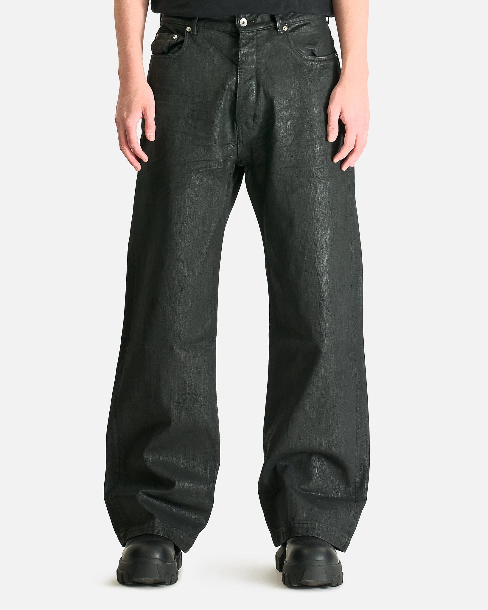 Rick Owens DRKSHDW Men's Jeans Geth Jeans in Black Wax