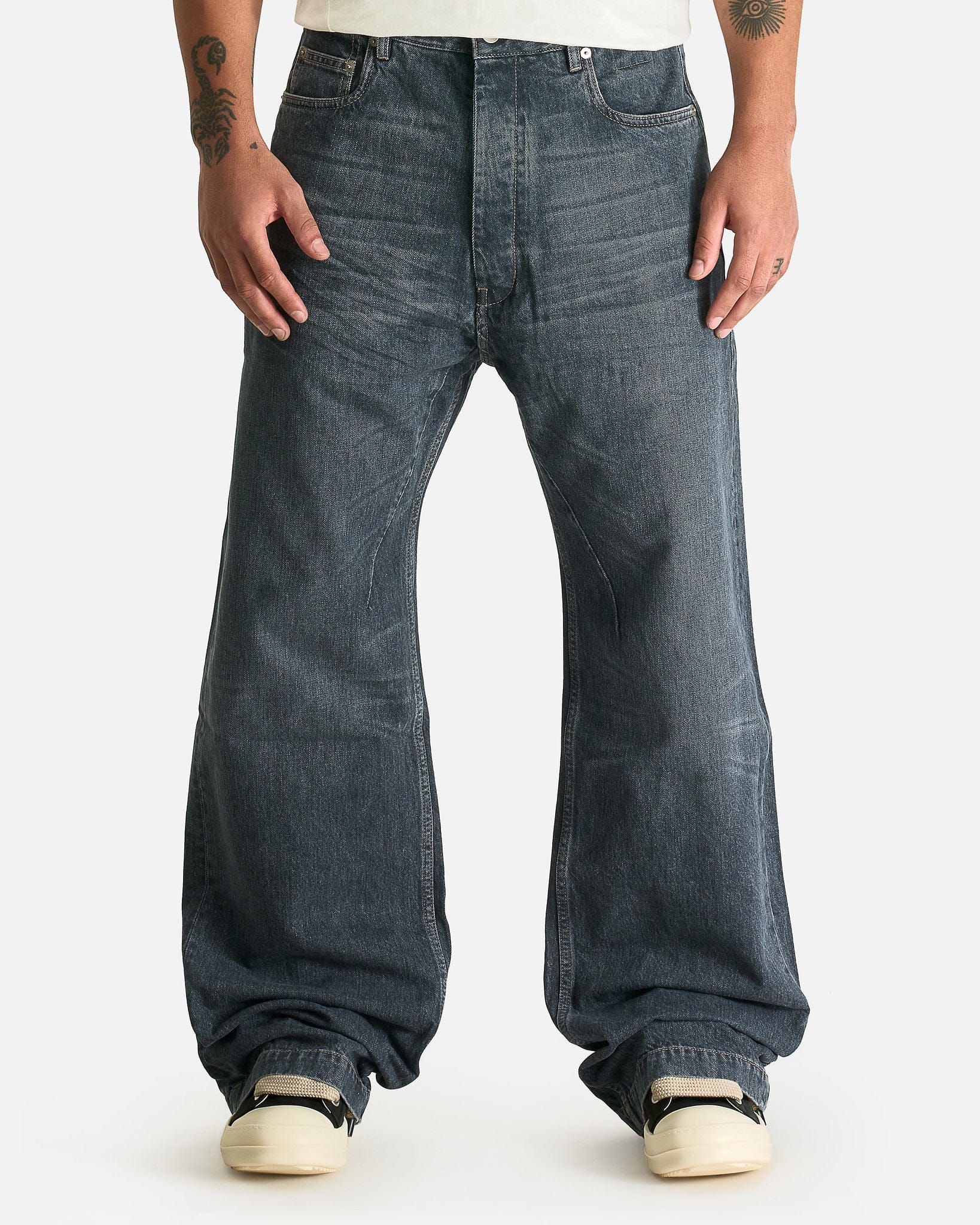 Rick Owens24aw Geth ジーンズ ダークグレーサイズ30 Geth Jeans in Washed Grey – SVRN