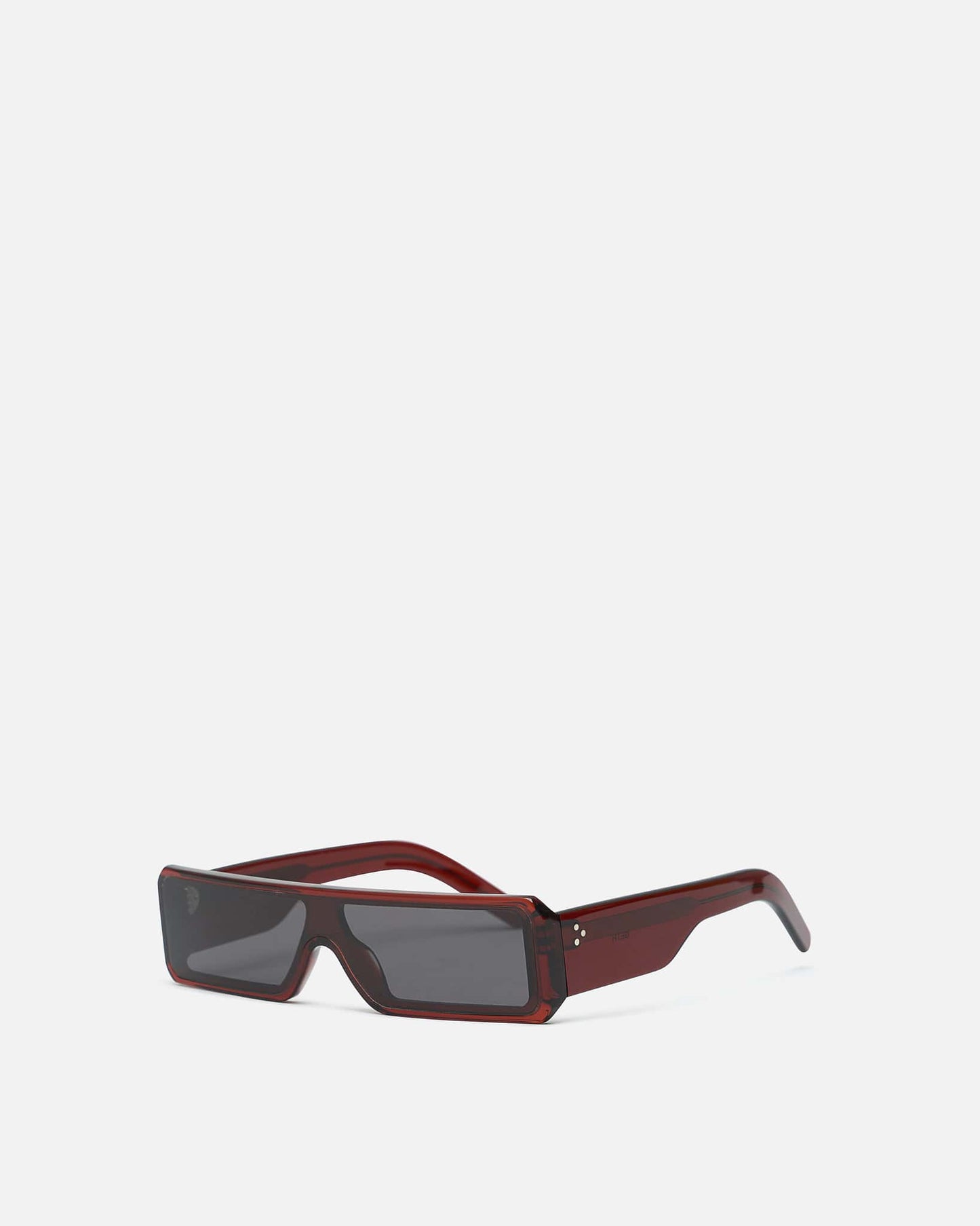 Rick Owens Eyewear OS Gethshade Sunglasses in Blood Temple/Black Lens