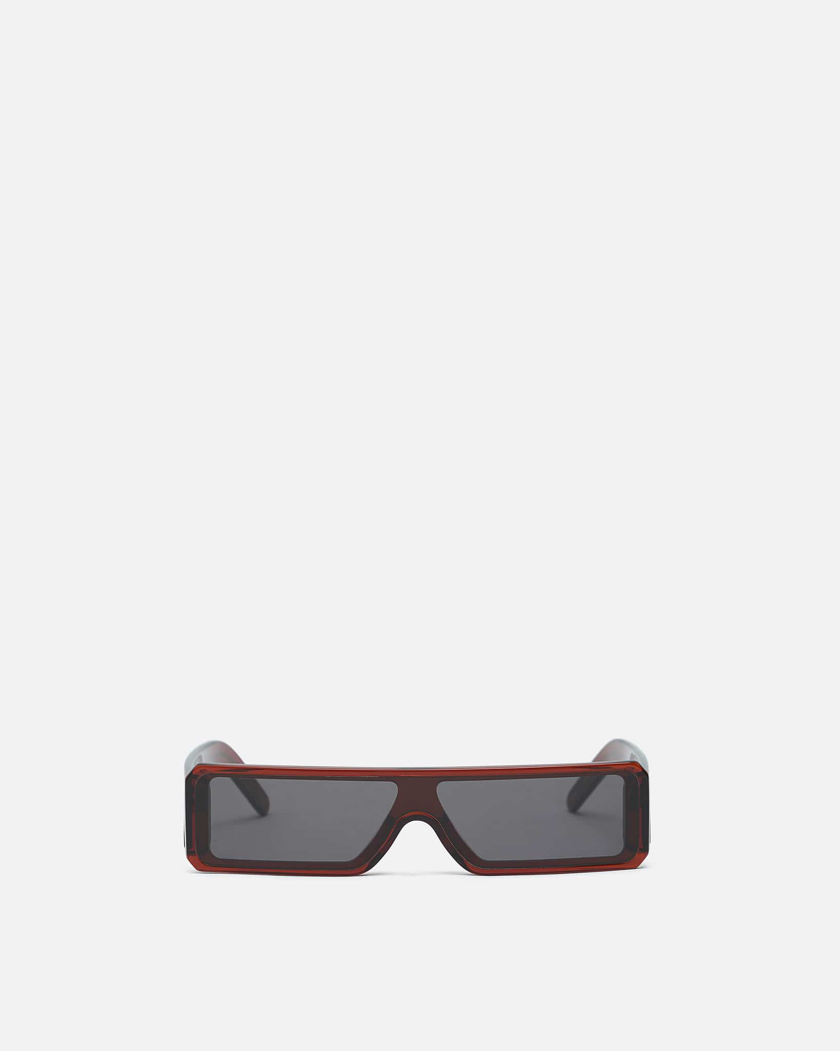 Rick Owens Eyewear OS Gethshade Sunglasses in Blood Temple/Black Lens