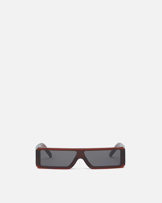 Rick Owens Eyewear OS Gethshade Sunglasses in Blood Temple/Black Lens