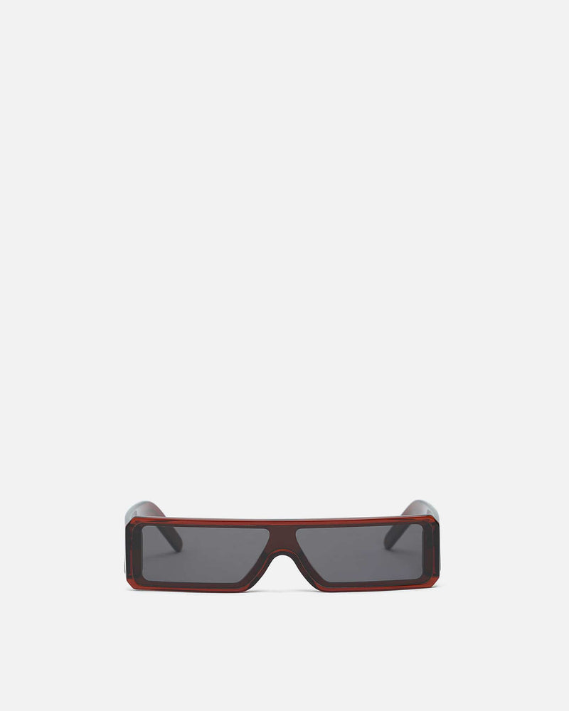 Rick Owens Eyewear OS Gethshade Sunglasses in Blood Temple/Black Lens