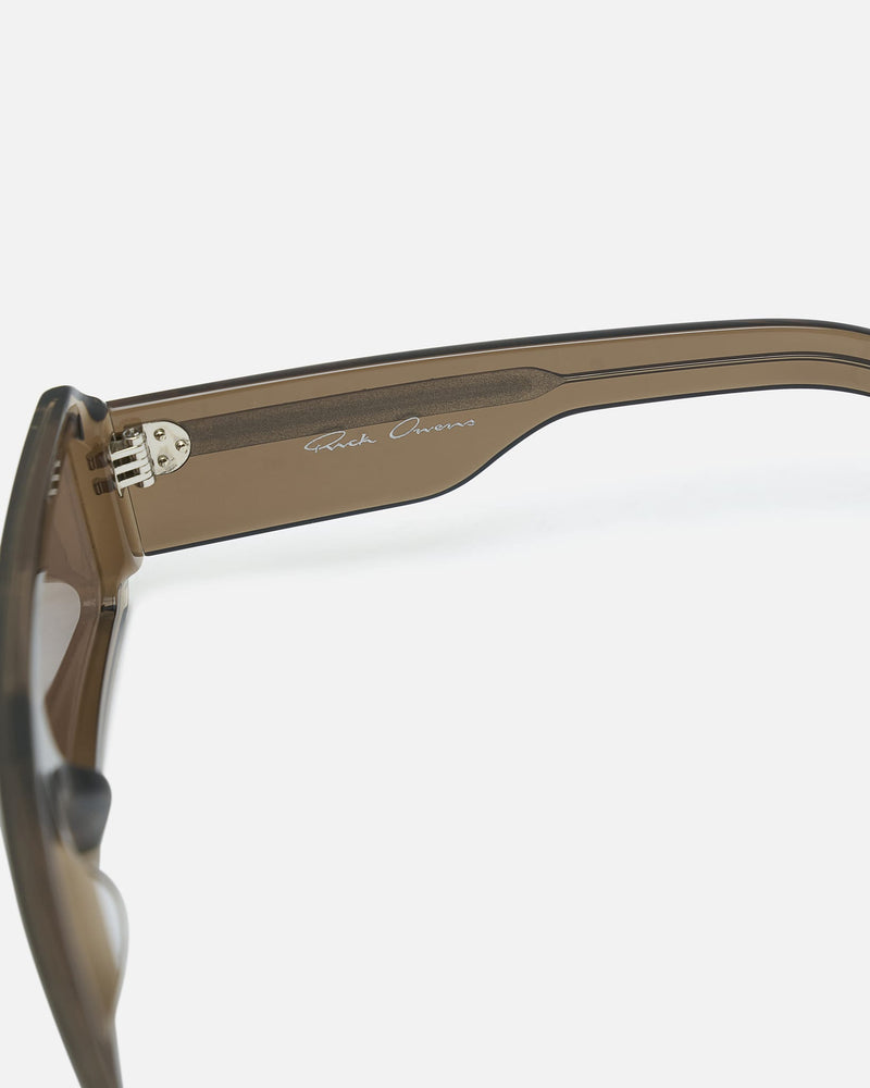 Rick Owens Eyewear OS Gethshade Sunglasses in Tobacco Temple/Brown Lense