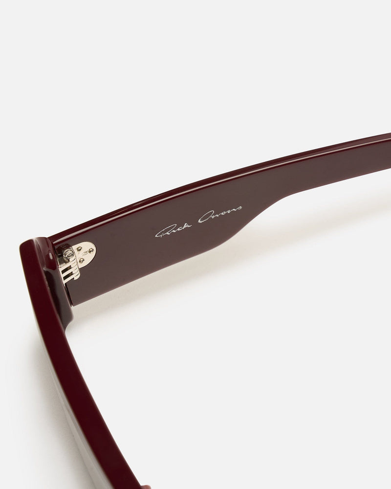 Rick Owens Eyewear OS Gethshades in Mahogany/Black